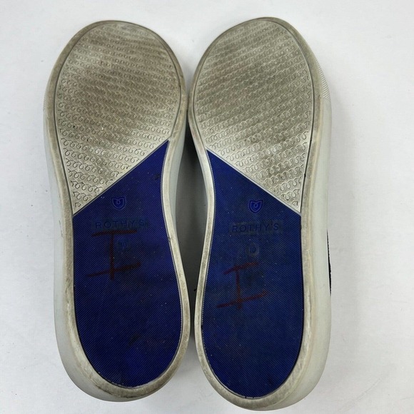 Rothy's Navy Blue Tree Lounge Knit Slip On Sneakers Size 10 Loafers - Picture 8 of 9